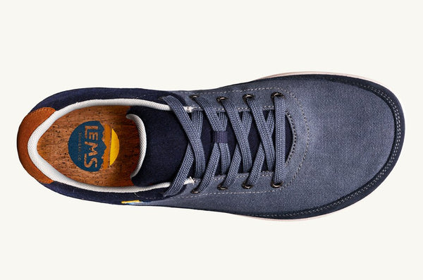 Chillum casual shoe Varsity Blue Top showing cork insole
