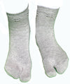 Grey Tabi Socks with Tiny Lines on Cuffs