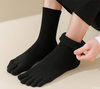 Warm 5-Toe Ankle Socks With Heel