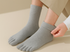 Warm 5-Toe Ankle Socks With Heel