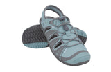 Xero Colorado Women's in slate pair - one shoe shown from front angle, other shoe set on its side to show the bottom treads