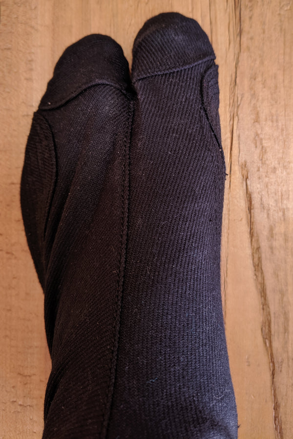 Hand-Made Jikatabi from Japan showing the foot inside