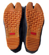 Bottom of rubber outsole of black jikatabi