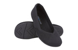 Phoenix Black Knit Vegan Flat Minimal Shoes