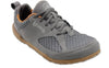 Side view of Lems Primal 2 in Slate. Grey upper with tan sole and lining.