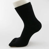 Warm 5-Toe Ankle Socks With Heel
