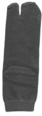 cotton/nylon tabi sock showing heel