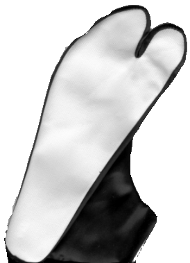 Traditional Black Cotton Tabi Socks Showing White Sole