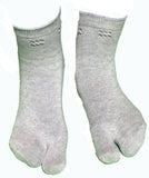 Grey Tabi Socks with Tiny Lines on Cuffs