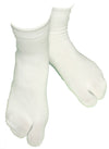 Feet wearing white tabi ankle socks