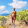 Man in desert wearing Earth Runners